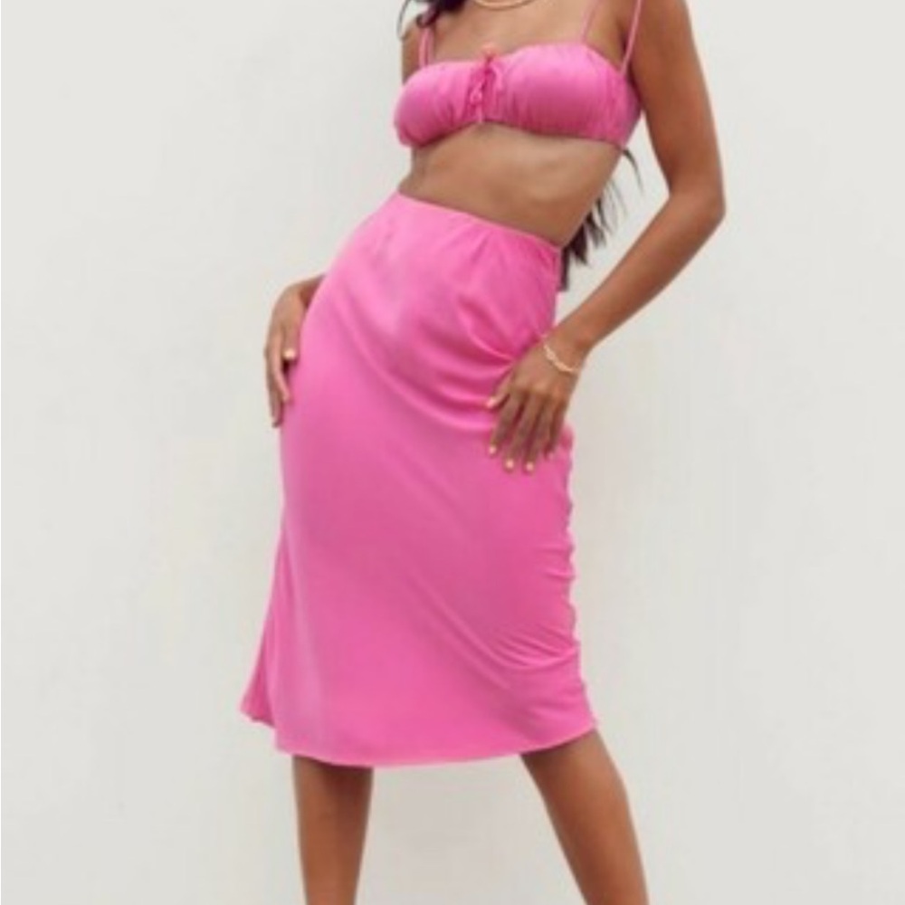 Princess Polly Vibrant Pink Midi Dress